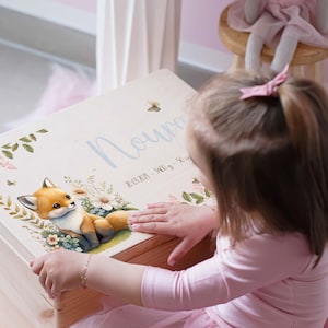 Personalisierte Baby-Erinnerungskiste mit Name, Geschenk zur Geburt, Taufgeschenk, Erinnerungsbox Baby, Babygeschenk Mädchen Junge,Memorybox