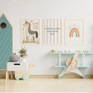 Affirmationsposter 3er-Set Deko Kinderzimmer, Mutmach Poster, Babyzimmer Deko, Wandbilder, Kinderzimmer Bilder, Baby Poster, Wandbild Kind