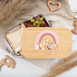 Brotdose Kinder Personalisiert - Edelstahl Lunchbox mit Namen, Vesperdose für Baby  Kids, Ideal für Kindergarten & Schule