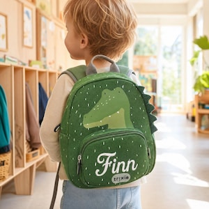 Rucksack mit Namen als Geschenk zum 2. Geburtstag, Tierform mit gesticktem Wunschnamen