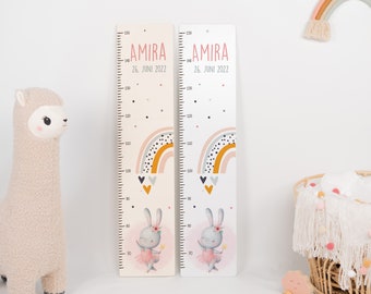 Personalized children's height chart 65-150 cm, measuring bar, christening gift, children's room, birthday gift, baby gift birth, wooden height chart
