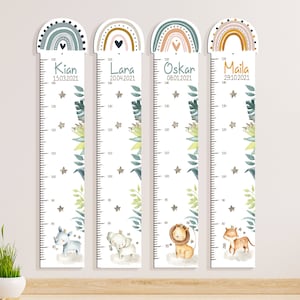 Misuratore per bambini personalizzato 65-150 cm, misuratore, regalo battesimo, cameretta bambini, regalo compleanno, regalo nascita neonato, misuratore in legno