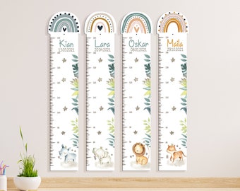 Kindermaatstok gepersonaliseerd 65 -150 cm, maatstok, doopcadeau, kinderkamer, verjaardagscadeau, babycadeau geboorte, houten maatstok