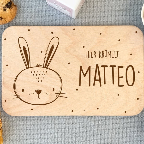 Children's breakfast board, baby gift, personalized board, birthday gift, wooden board with engraving, breakfast board, baptism gift