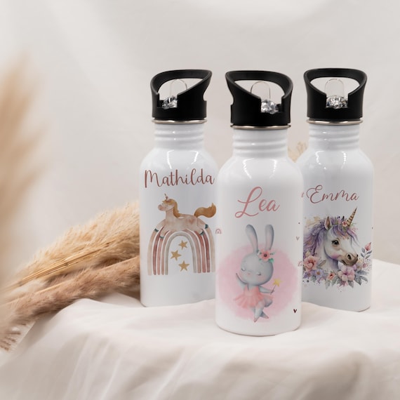 Personalisierte Trinkflasche Kind, Trinkflasche, Kita Kindergarten Geschenk, Kind Geschenk, Kita Personalisiert, Flasche Kind, Taufgeschenk