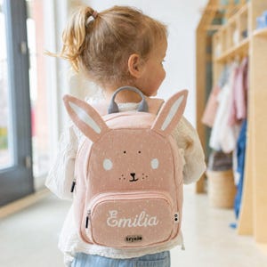 Rucksack bestickt mit Wunschname für Jungen und Mädchen, 19 Tiermotive zur Auswahl