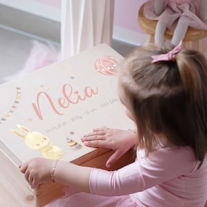 Caja de recuerdos de bebé personalizada con nombre, regalo de nacimiento, regalo de bautizo, caja de recuerdos bebé, regalo de bebé niña niño, caja de recuerdos