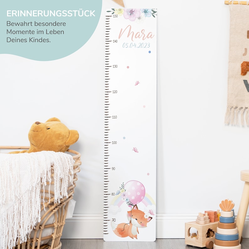 Children's measuring stick personalized 65 150 cm, measuring bar, christening gift, children's room, birthday gift, baby gift birth, wooden measuring stick image 6