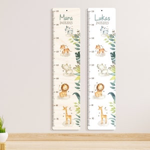 Gepersonaliseerde meetlat 65 -150 cm van hout, gepersonaliseerd met naam en motief, meetlat, doopcadeau, kinderkamer, verjaardag Kidsmood
