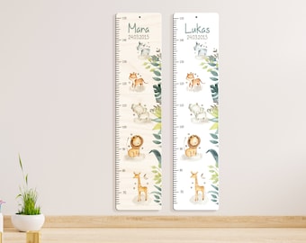 Barra de medir personalizada 65 -150 cm de madera, personalizada con nombre y motivo, barra de medir, regalo de bautizo, habitación infantil, cumpleaños Kidsmood