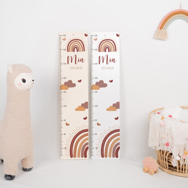 Toise à mesurer enfant personnalisée 65 -150 cm, toise à mesurer, cadeau de baptême, chambre d'enfant, cadeau d'anniversaire, cadeau bébé naissance, toise à mesurer en bois