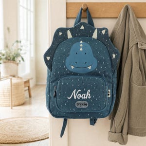 Löwe Kita Rucksack personalisiert, leichter Kinderrucksack mit Handgriff zum Aufhängen