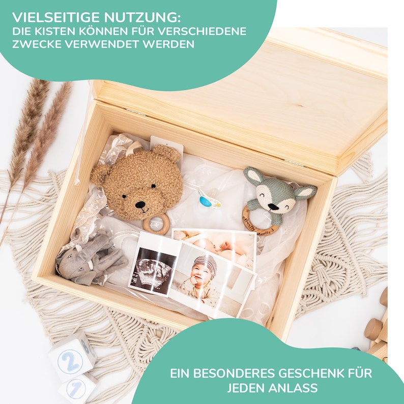 Personalized baby memory box, baby gift birth, memory box, baby memory box, gift for birth, baptism gift baby image 4