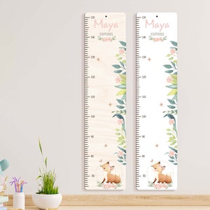 Misuratore per bambini personalizzato 65-150 cm, misuratore, regalo battesimo, cameretta bambini, regalo compleanno, regalo nascita neonato, misuratore in legno