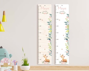 Personalized children's height chart 65-150 cm, measuring bar, christening gift, children's room, birthday gift, baby gift birth, wooden height chart