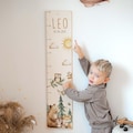 Personalized growth chart in wood or aluminum composite for children with name, gift for birth, christening, 1st birthday, children's room decoration for girls and boys