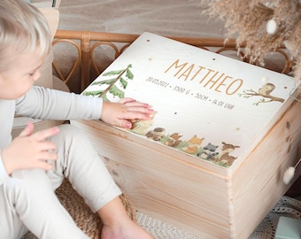 Personalized keepsake box with name, gift for birth, christening gift, baby keepsake box, baby gift for boys and girls