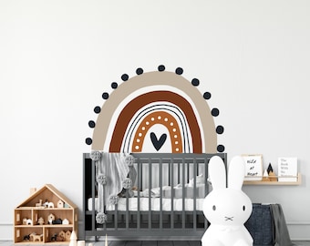 Adhesivo de pared de arcoíris, calcomanía de pared, adhesivo de pared, diseño de pared, habitación infantil, decoración de habitación infantil, arte de pared, adhesivos de pared, arcoíris