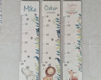 Kindermaatstok gepersonaliseerd 65 -150 cm, maatstok, doopcadeau, kinderkamer, verjaardagscadeau, babycadeau geboorte, houten maatstok