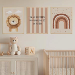 Affirmationsposter 3er-Set Deko Kinderzimmer, Mutmach Poster, Babyzimmer Deko, Wandbilder, Kinderzimmer Bilder, Baby Poster, Wandbild Kind