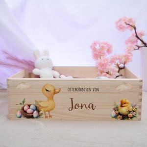 Osterkiste personalisiert, Osterkörbchen, Osternest, Osterkiste Holz, Osterbox, Ostern Baby, Ostern Kind, Ostergeschenk, Geschenk Ostern