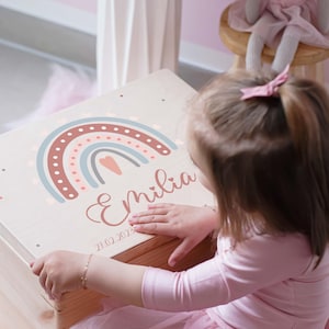 Caja de recuerdos de bebé personalizada con nombre, regalo de nacimiento, regalo de bautizo, caja de recuerdos bebé, regalo de bebé niña niño, caja de recuerdos