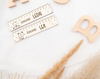 Lot De 4 Règles De Lecture Pour Enfants CP/CE1 - En Bois Avec Fenêtre De Lecture Et Autocollants - Cadeau Rentrée Scolaire - 2