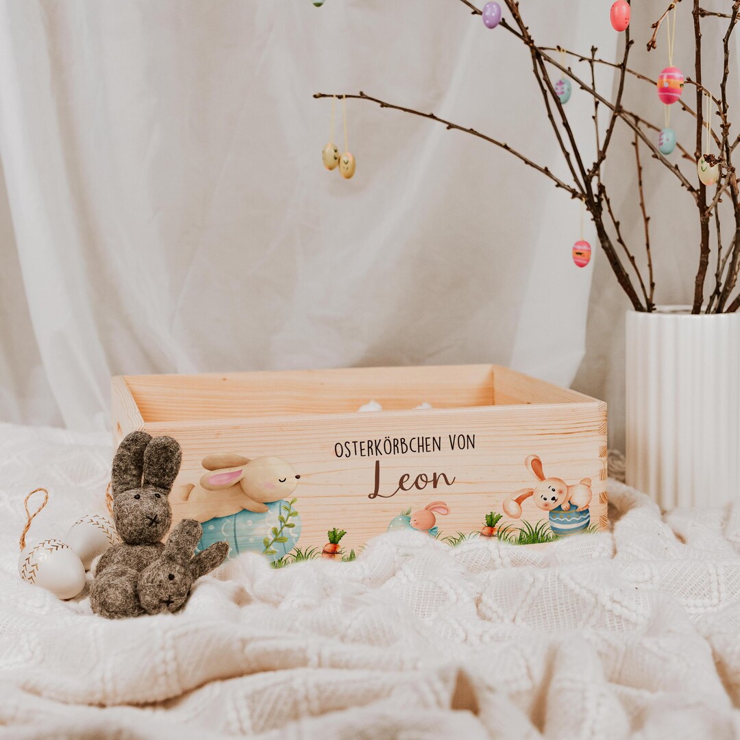 Custom Easter Box Personalized Easter Box With Name, Easter Basket, Easter Gift for ...