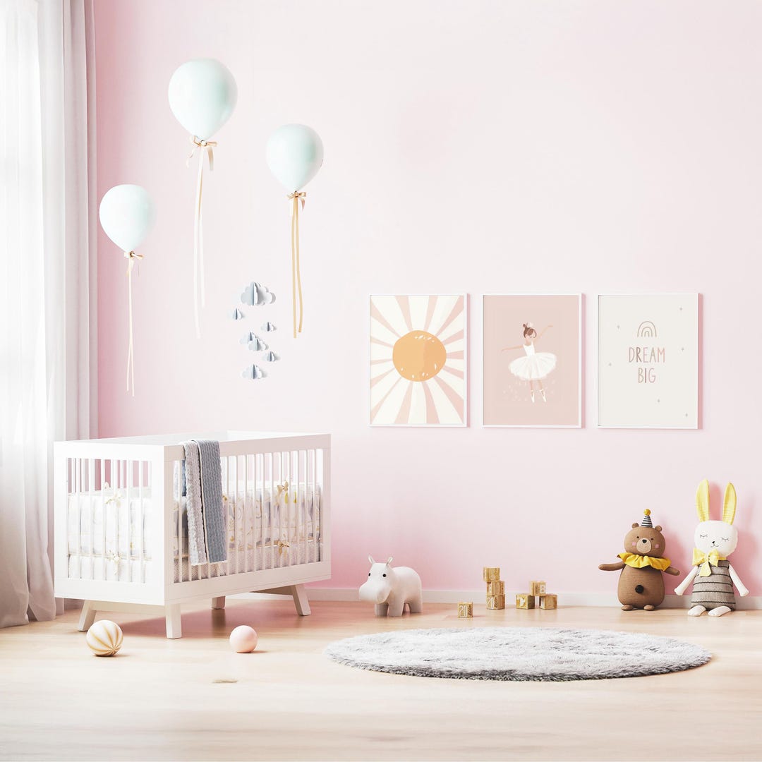 HRQKO Lot de 4 affiches murales pour chambre d'enfant – Mots aquarelles avec citation inspirante « I Am Brave » - Décoration murale de motivation pour