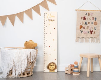Quadro de altura personalizado feito de madeira ou alumínio, quadro de altura para quartos infantis, quadro de altura para meninas ou meninos, ideia de presente para nascimento ou batizado
