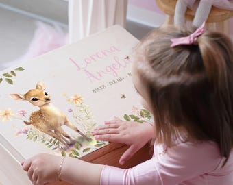 Personalized baby memory box with name, gift for birth, christening gift, baby keepsake box, baby gift for girls and boys, memory box