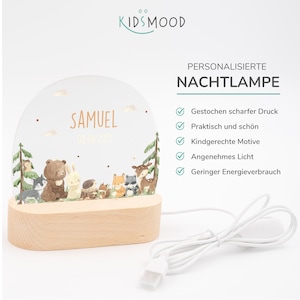 Lampada da notte arcobaleno personalizzata in acrilico, regalo nascita bambino, regalo battesimo, cameretta bambini, regalo compleanno, lampada da comodino immagine 8