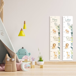 Messlatte personalisiert 65 150cm aus Holz, personalisiert mit Name und Motiv, Messleiste, Taufgeschenk, Kinderzimmer, Geburtstag Kidsmood Bild 4