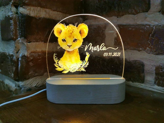 Lámpara de acrílica de bebé - Etsy