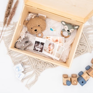 Personalisierte Baby-Erinnerungskiste, Babygeschenk Geburt, Erinnerungskiste, Erinnerungsbox Baby, Geschenk zur Geburt, Taufgeschenk Baby Bild 3