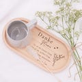 Wooden tray personalized with name, Mother's Day gift for mom, thank you gift, engraved breakfast board, serving tray made of beechwood product logo