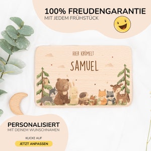 Personalisiertes Frühstücksbrettchen für Kinder Ideales Geschenk zur Geburt, Taufe, Geburtstag Holzbrett mit Namen Baby & Kinderzimmer Bild 4