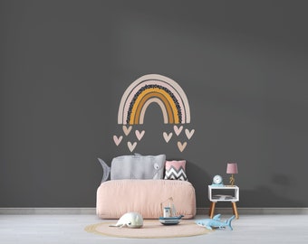 Pegatinas de pared de arcoíris, calcomanías de pared, pegatinas de pared, diseño de pared, habitación infantil, decoración de habitación infantil, arte de pared, calcomanías de pared, arcoíris