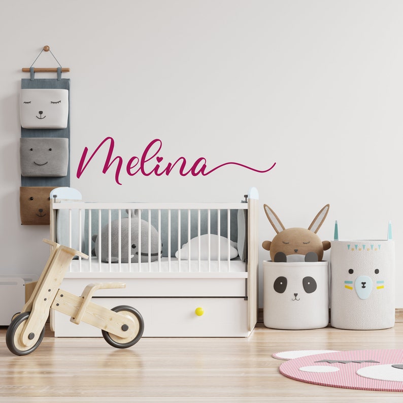 Adesivo da parete, adesivo da parete personalizzato con nome, adesivo da parete cameretta dei bambini baby room. Adesivo nome, adesivo porta, adesivo porta, regalo immagine 3