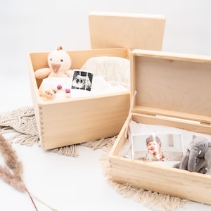 Personalisierte Baby-Erinnerungskiste, Babygeschenk Geburt, Erinnerungskiste, Erinnerungsbox Baby, Geschenk zur Geburt, Taufgeschenk Baby Bild 4