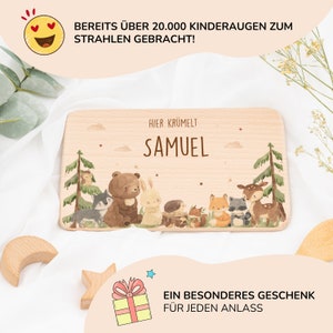 Planche à petit-déjeuner personnalisée pour enfants Cadeau idéal pour une naissance, un baptême, un anniversaire Planche en bois avec prénom bébé & chambre d'enfant image 3