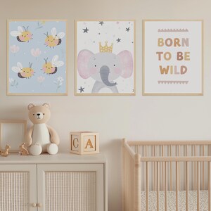 Wandbilder Kinderzimmer 3er-Set, Mutmach Poster, Babyzimmer Deko, Wandbilder, Kinderzimmer Bilder, Baby Poster, Wandbild Kind, Baby Geschenk