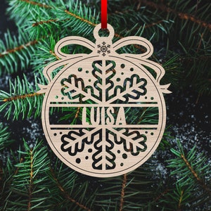 Weihnachtskugeln aus Holz mit Namen - Weihnachtsgeschenkanhänger-Personalisiertes Geschenk-Weihnachtsbaumdekoration-Weihnachtsdekoration