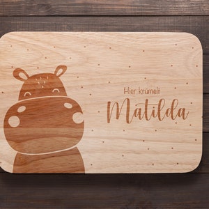 Breakfast board children, baby gift, board personalized, birthday gift, wooden board with engraving, breakfast board, christening gift