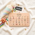 ABC Breakfast Board for Children, Back to School Gift, First Day of School for Girls, First Day of School for Boys, Personalized, Space, Schoolchild 2026, Kindergarten