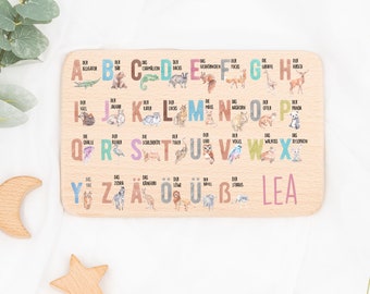 ABC Breakfast Board for Children, Back to School, ABC Board, Back to School Gift, Back to School for Girls, Back to School for Boys, Personalized
