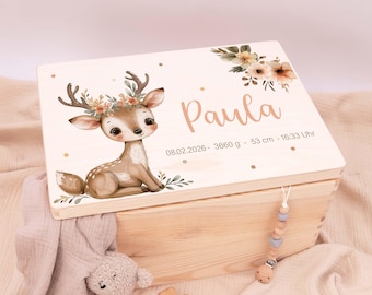 Personalized baby memory box with name, gift for birth, christening gift, baby keepsake box, baby gift for girls and boys, memory box