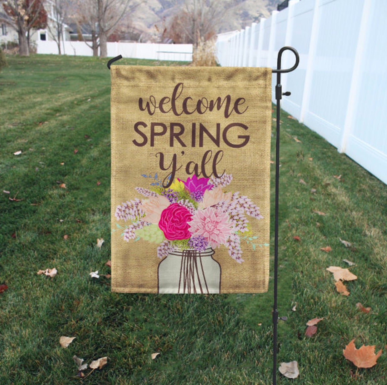 Happy Spring Y'all Garden Flag 12x18 Etsy