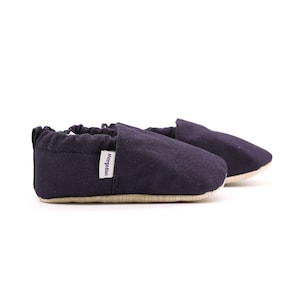 Ocean Navy Baby Moccasins, Baby Cotton Shoes, 100% Genuine Cotton Moccs, Toddler Moccasins, Baby Moccs, Baby Shower Gift