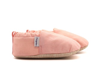 Water Pink Baby Moccasins, Baby Cotton Shoes, 100% Genuine Cotton Moccs, Toddler Moccasins, Baby Moccs, Baby Shower Gift